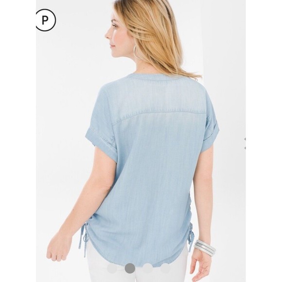 Chico's Light Blue Blouse - Picture 2 of 9
